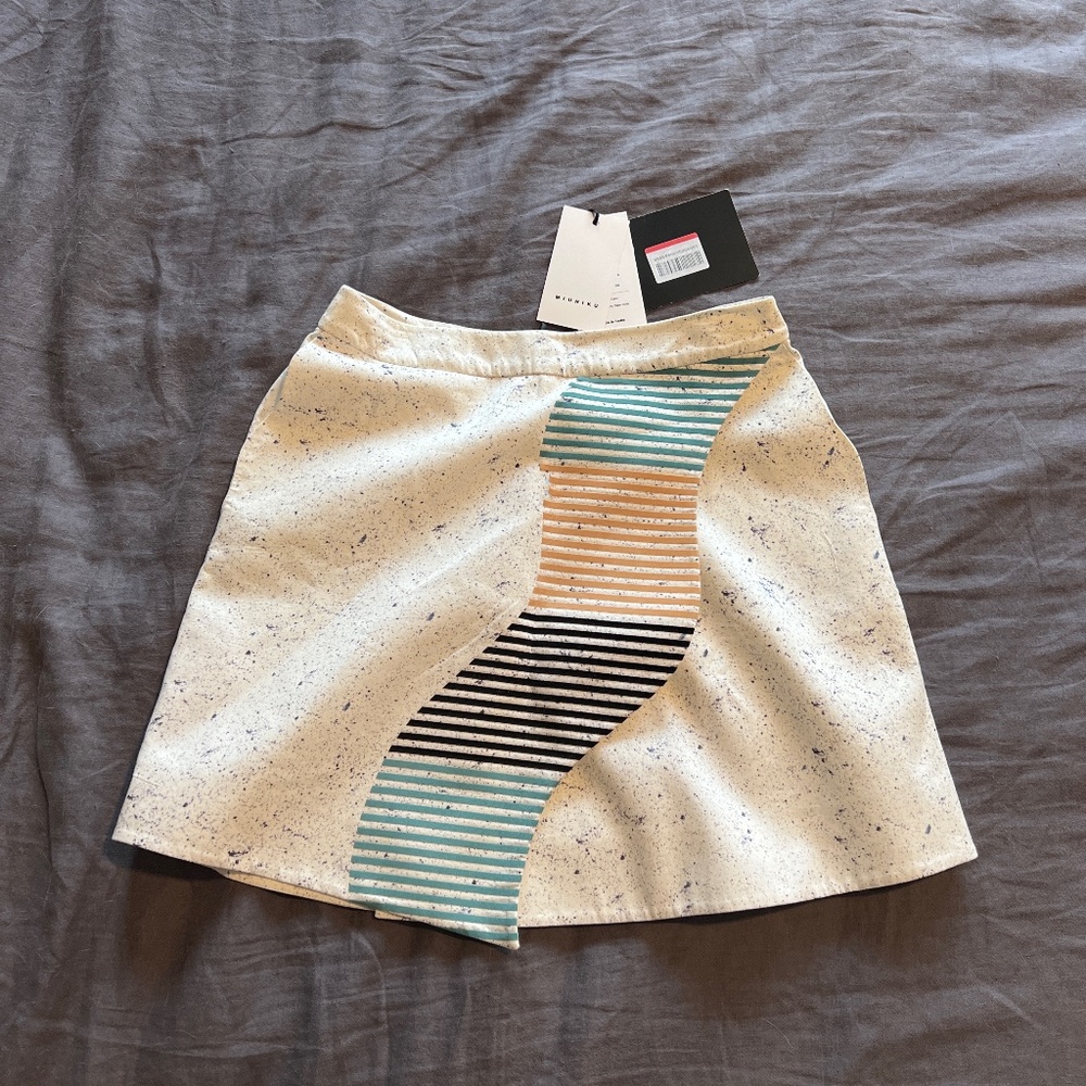 Multi-colored printed mini skirt by Miuniku - new with tags